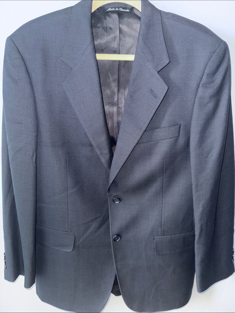 Barneys New York Charcoal Single-Breasted Blazer